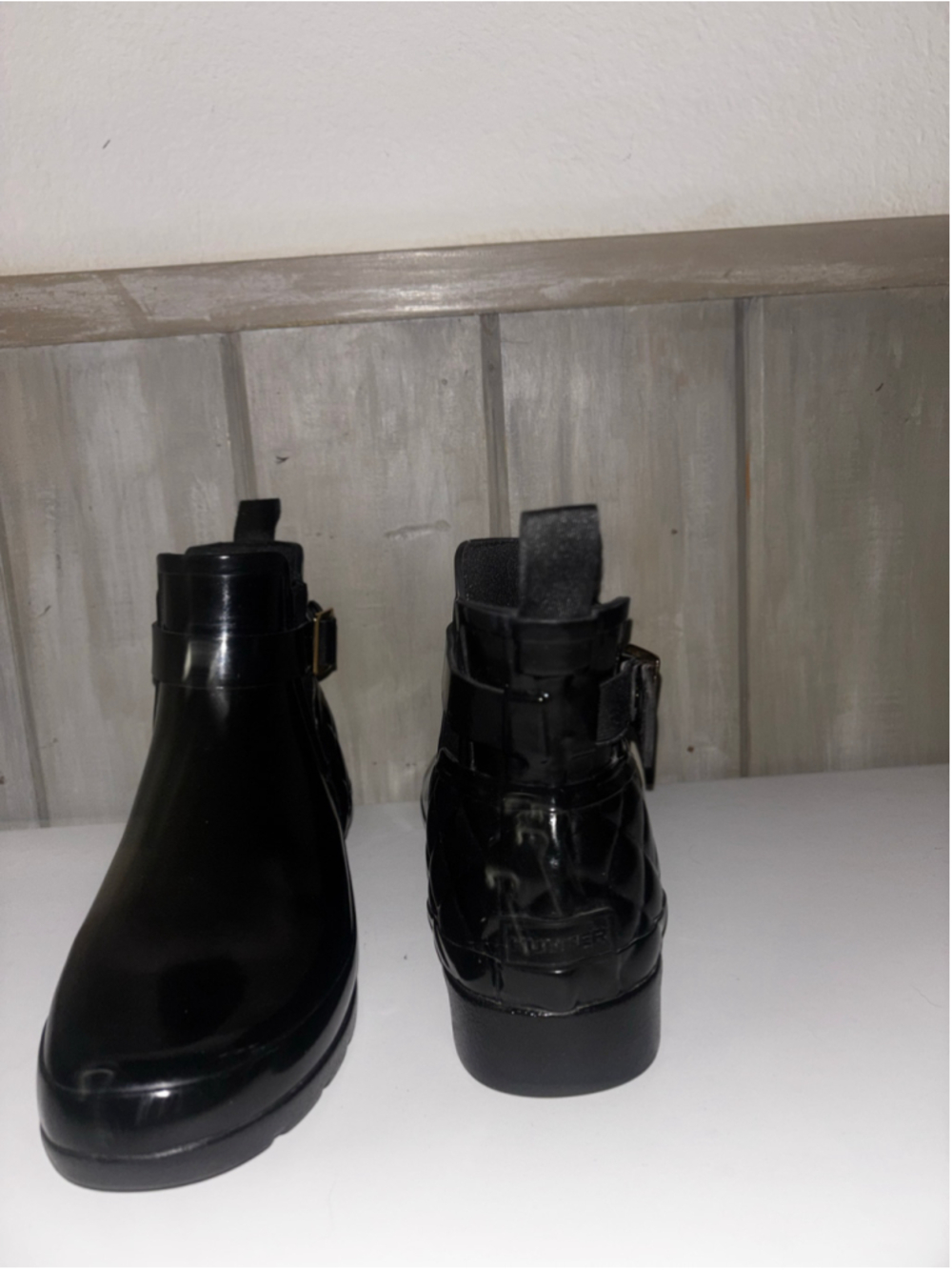 Hunter Quilted Chelsea Lightweight Gloss Rain Boots Women’s size 7 - Picture 11 of 11